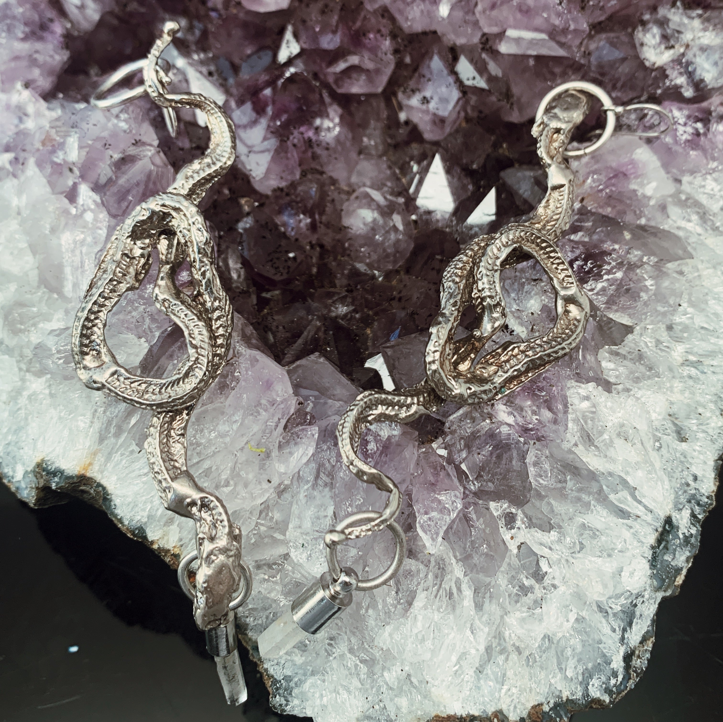Serpent crystal Drop Earrings
