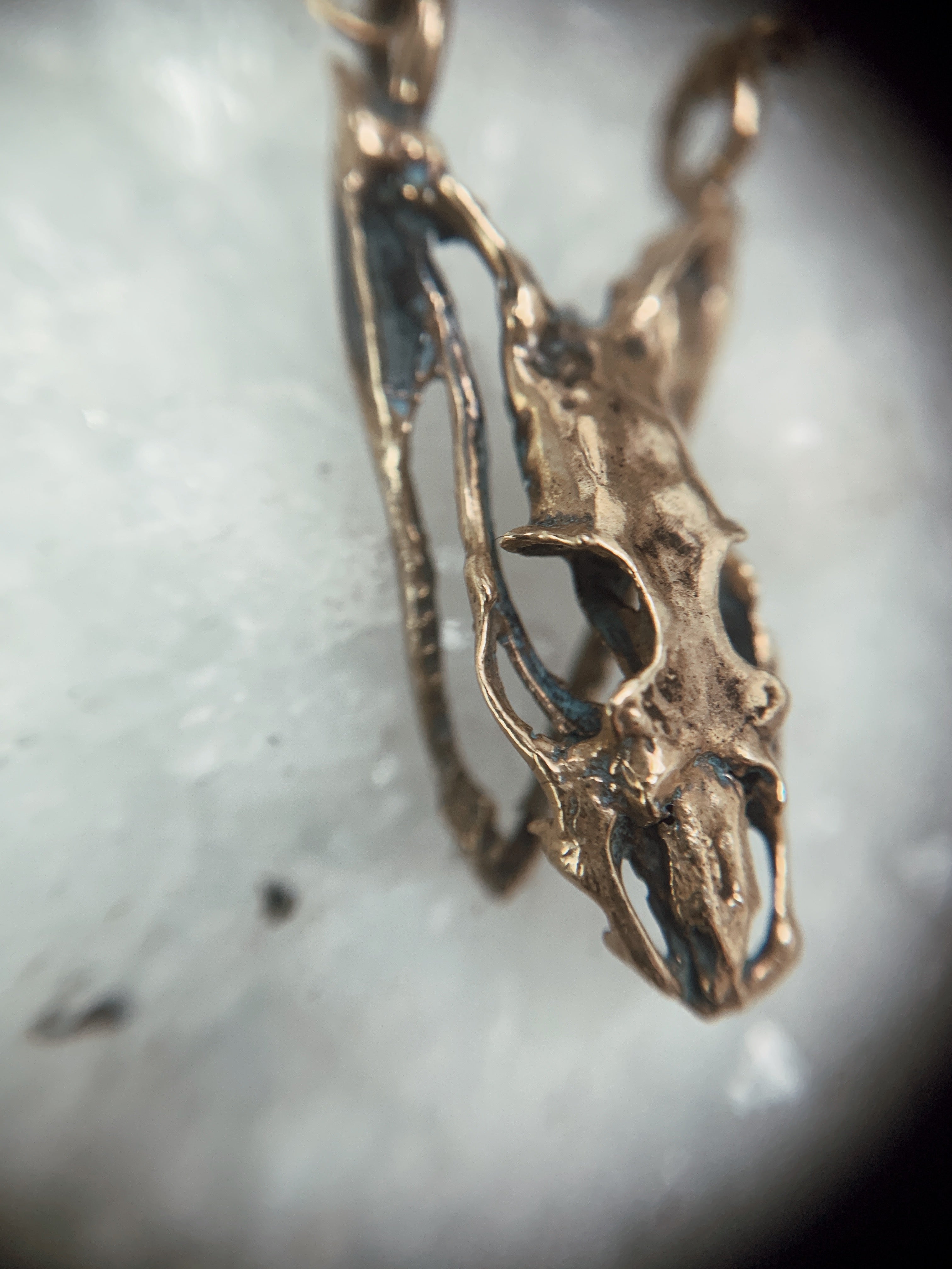 Serpent skull pendant